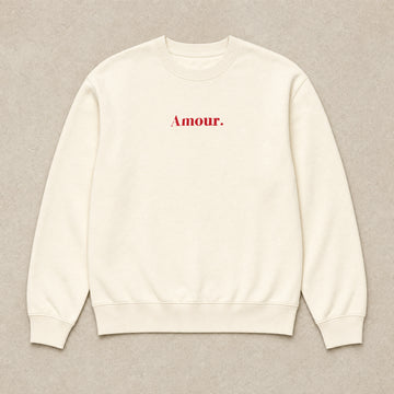 Rufus Packshot 2026 · Le Classique · Imprimé « Amour. » · Crème