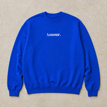 Rufus Packshot 2026 · Le Classique · Imprimé « Amour. » · Bleu