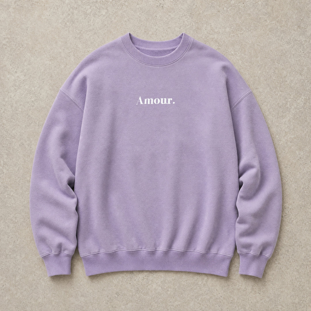 Rufus Packshot 2026 · Le Classique · Imprimé « Amour. » · Lavande