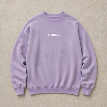 Rufus Packshot 2026 · Le Classique · Imprimé « Amour. » · Lavande