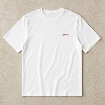 Rufus Packshot 2026 · Le Basique · Brodé « Amour. » · Blanc