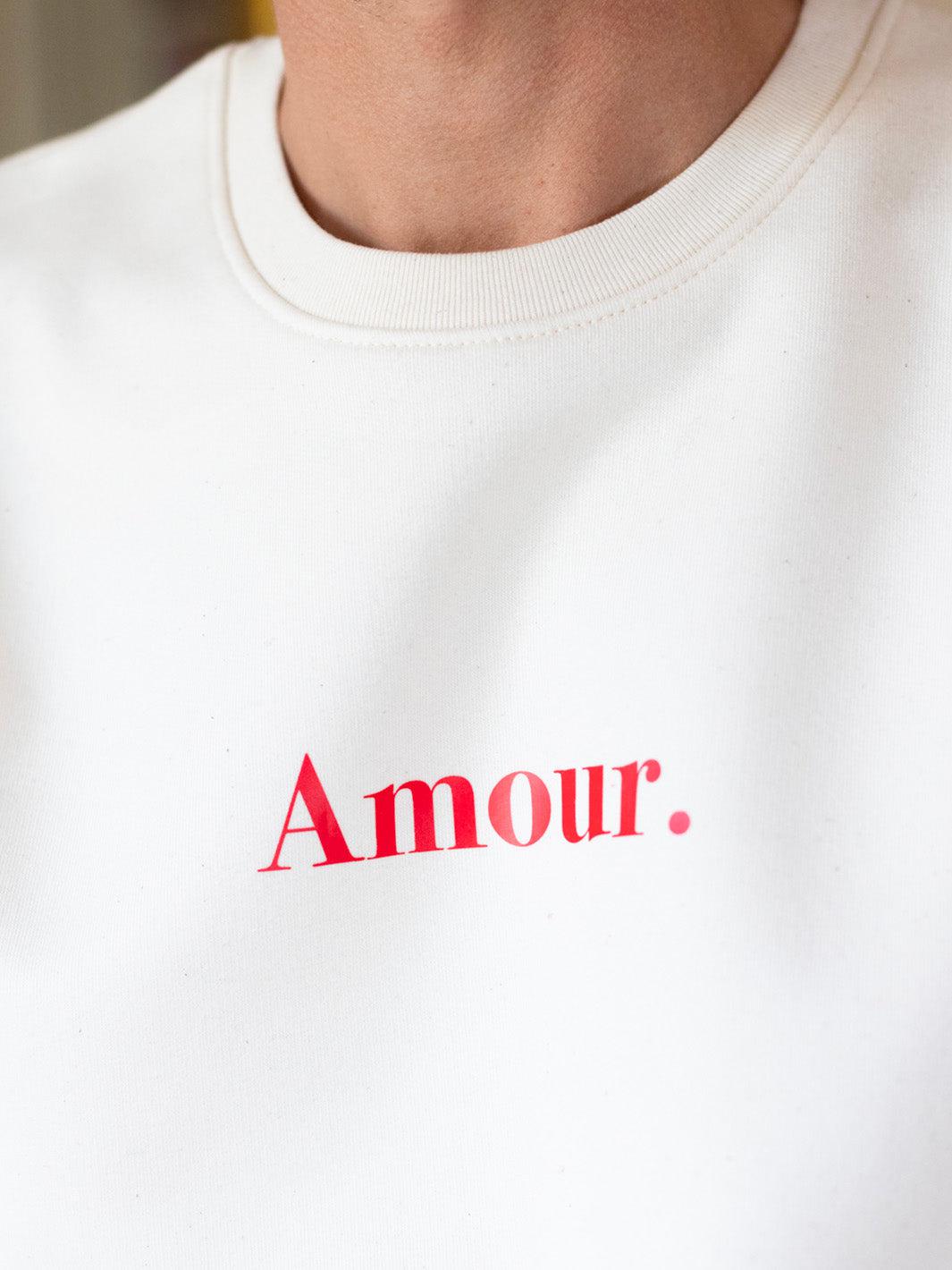 Le Classique "Amour." crème imprimé rouge-Rufus Paris