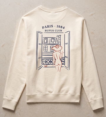 Paris 1984 · La Parisienne · Le Sweat · packshot éditorial · dos