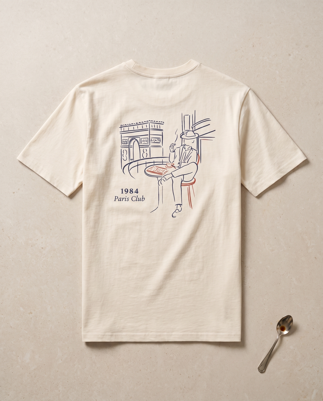 Paris 1984 · Le Parisien · Le T-Shirt · packshot éditorial · dos