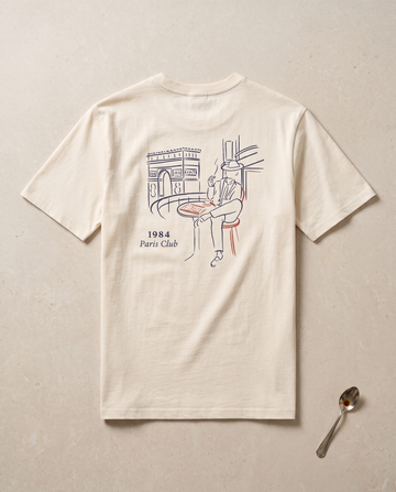 Paris 1984 · Le Parisien · Le T-Shirt · packshot éditorial · dos