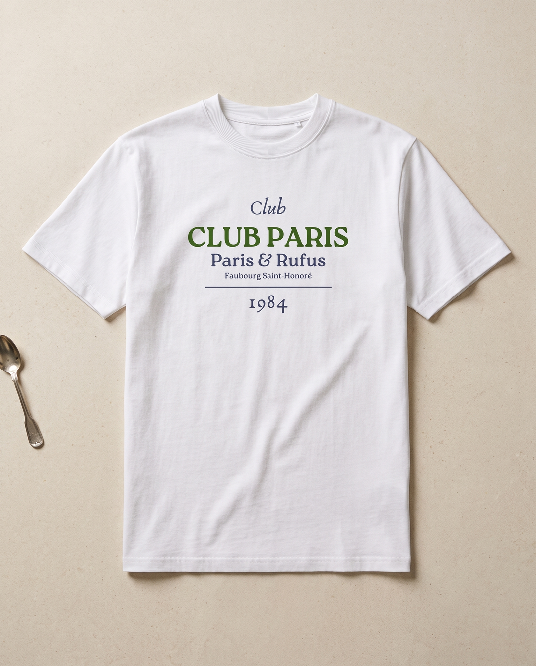 Paris 1984 · Club Paris · Le T-Shirt · packshot éditorial · dos