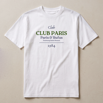 Paris 1984 · Club Paris · Le T-Shirt · packshot éditorial · dos