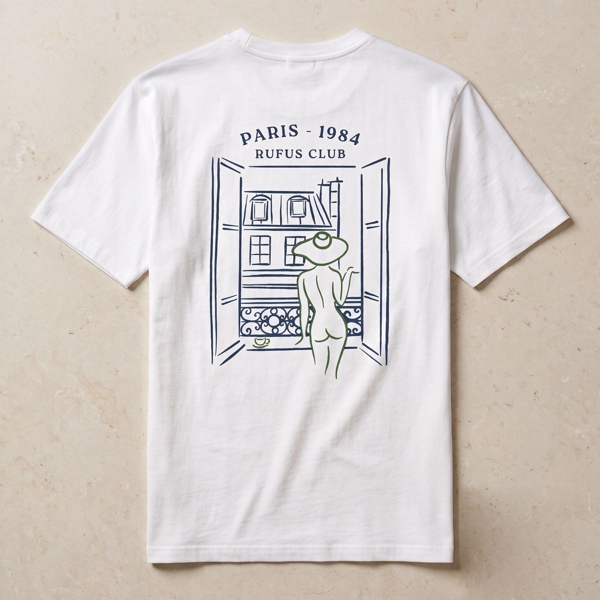 Paris 1984 · La Parisienne · Le T-Shirt · packshot éditorial · dos