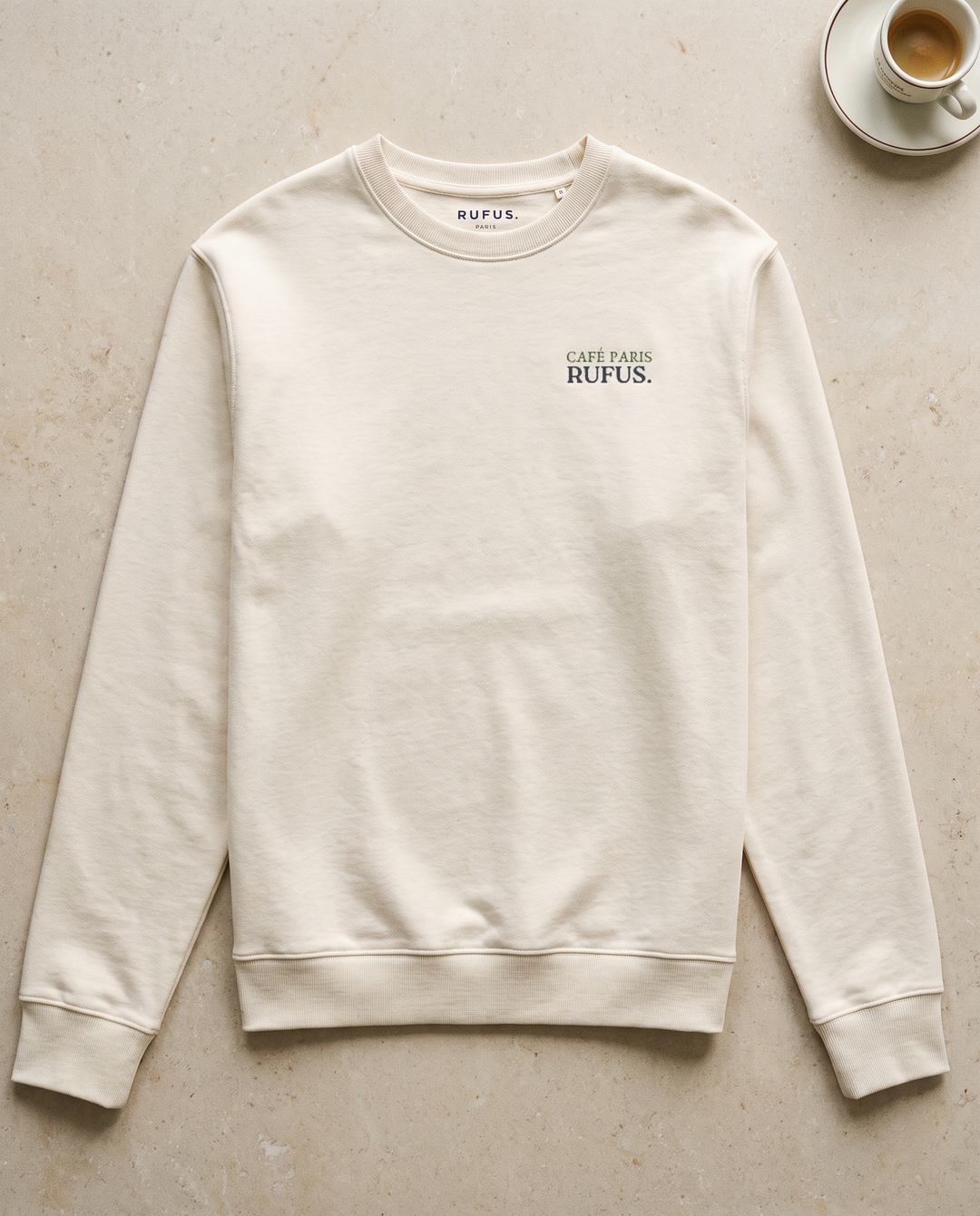 Paris 1984 · Café Paris · Le Sweat · packshot éditorial · devant