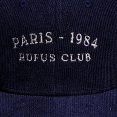 Broderie Paris 1984 Rufus Club, détail sur velours côtelé