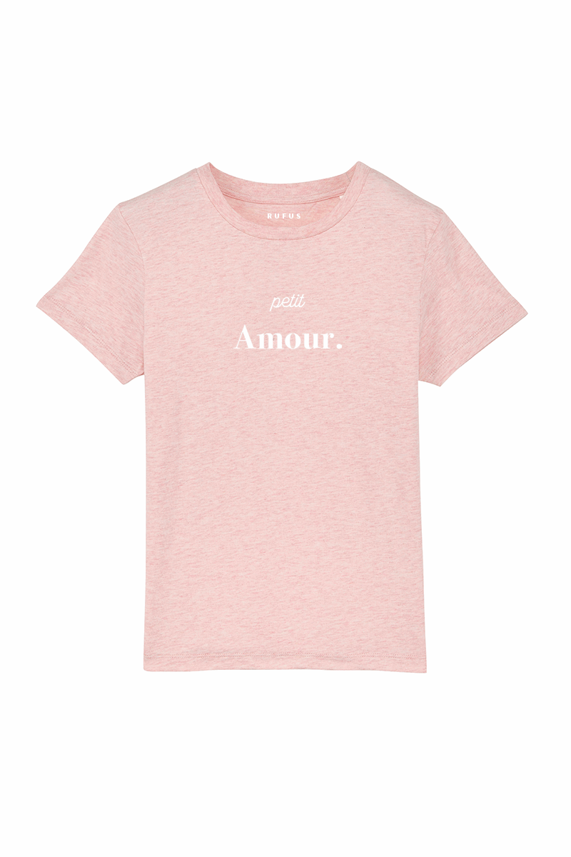 T-Shirt "petit Amour" rose.-Rufus Paris