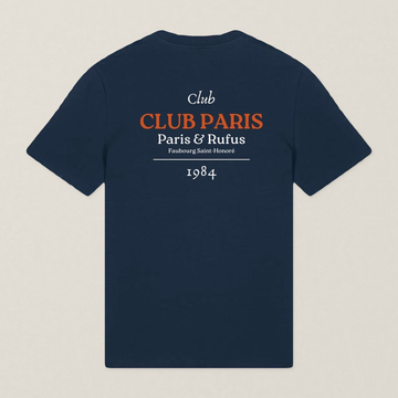 Paris 1984 · Club Paris · Le T-Shirt · Bleu marine · dos · photo couleur 2026-09-30 · club-paris-bleu-marine-dos