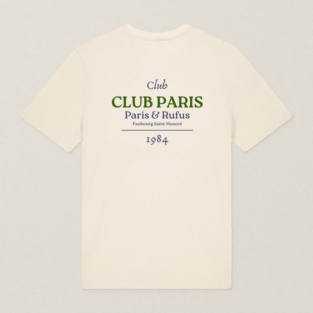 Paris 1984 · Club Paris · Le T-Shirt · Écru · dos · photo couleur 2026-09-30 · club-paris-ecru-dos