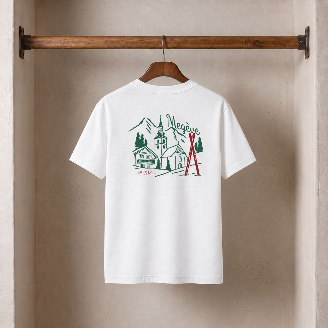Alpes 1984 · Megève Héritage · Le T-Shirt · Blanc · dos · photo couleur 2026-09-30 · megeve-white-back