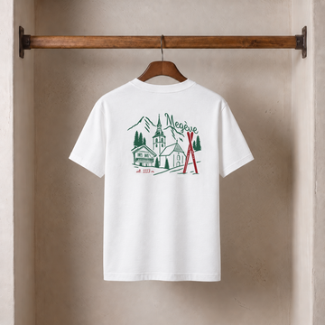 Alpes 1984 · Megève Héritage · Le T-Shirt · Blanc · dos · photo couleur 2026-09-30 · megeve-white-back
