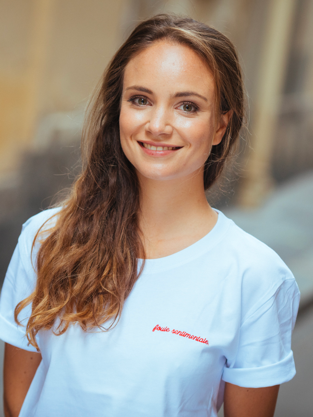 T-Shirt Foule Sentimentale Blanc Logo Rouge