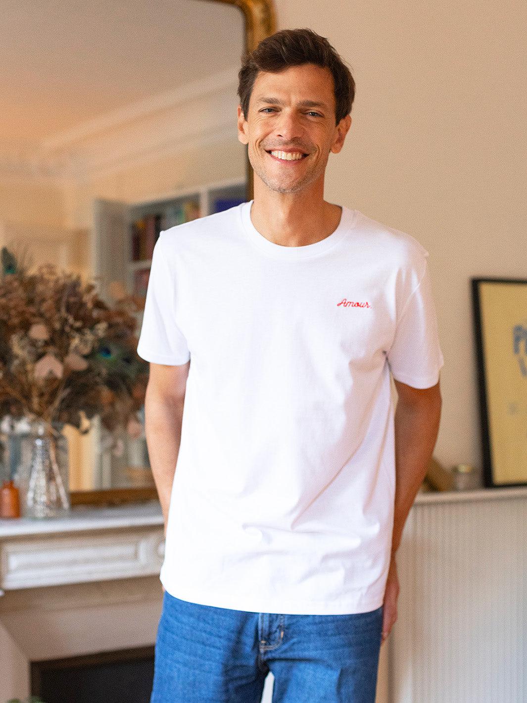 Le Basique T-Shirt Brodé Blanc