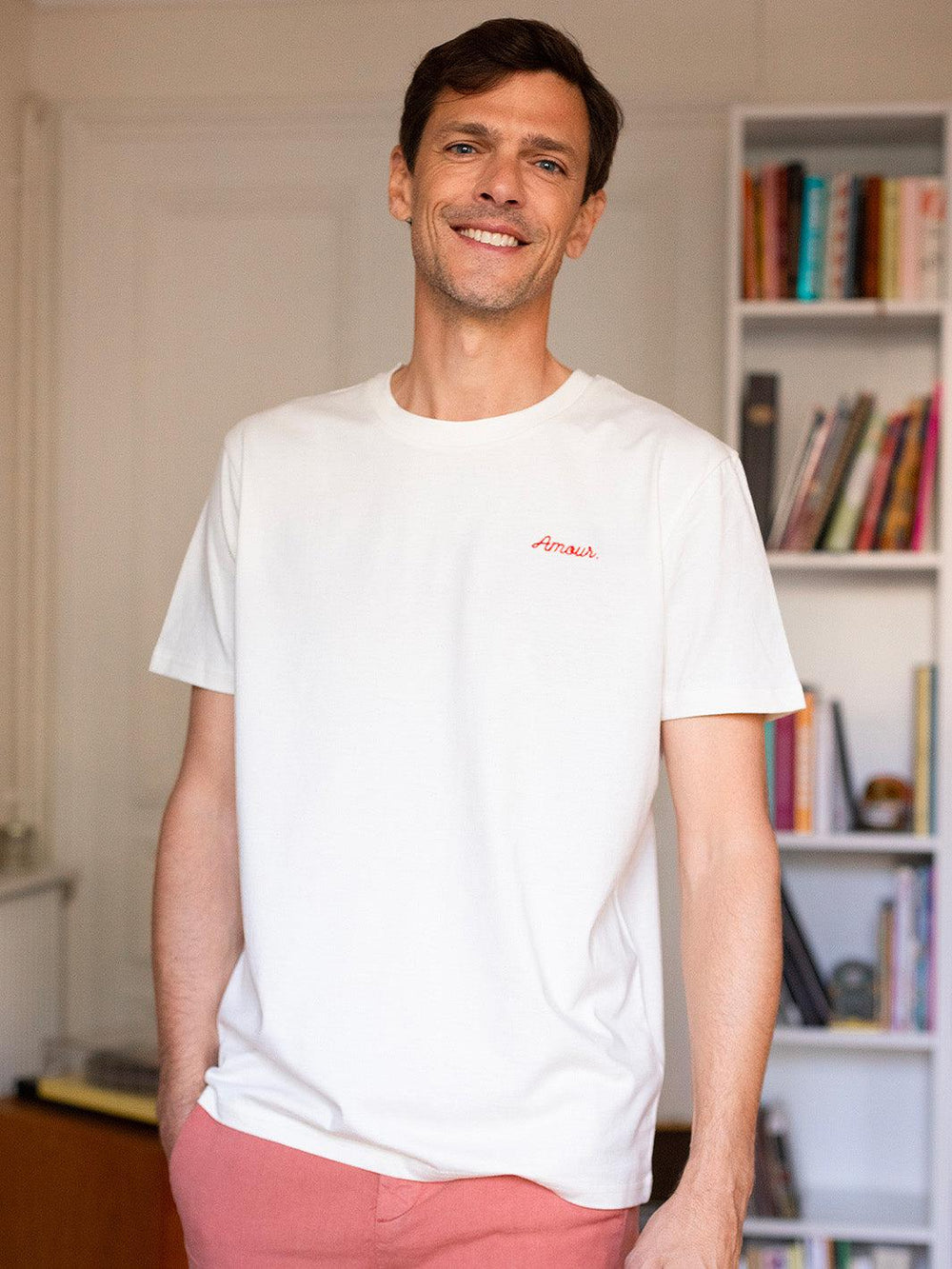 Le Basique T-Shirt Brodé Crème
