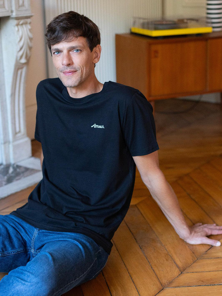Le Basique T-Shirt Brodé Noir
